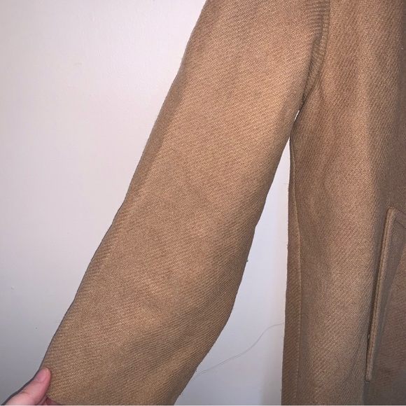 Zara Tan Wool Blend Oversized Coat M - Picture 10 of 16